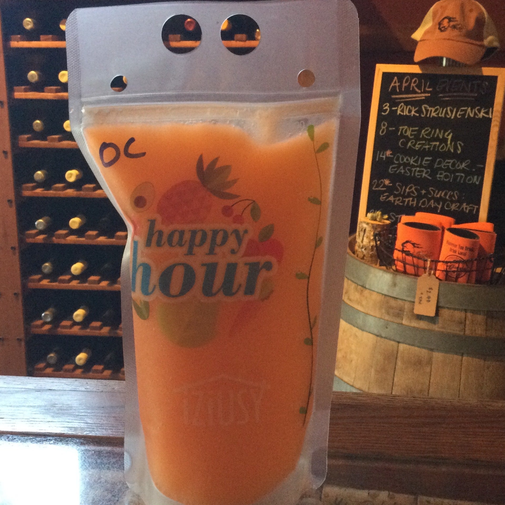 Orange Creamsicle Spiked Slushy Pouch A Gust of Sun Winery